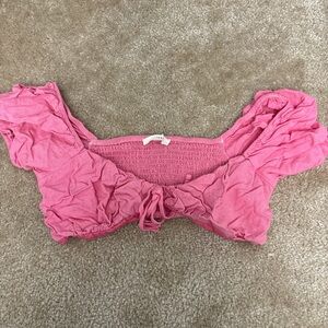 PacSun Pink Ruched Crop Top